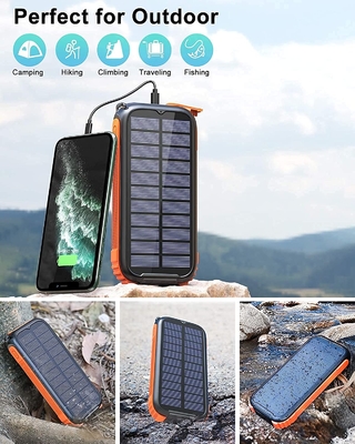 Dynamo Waterproof Portable Solar Charger / Power Bank 26800mAh UN38.3