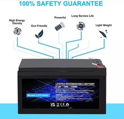 12.8V 10Ah Lithium Phosphate Battery Built In LiFePO4 Rechargeable Battery