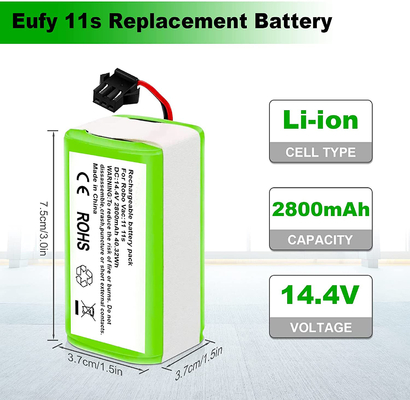 RoboVac Vacuum Cleaner Lithium Battery 11S 15C 15T 14.4V 2800mAh Li Ion Battery