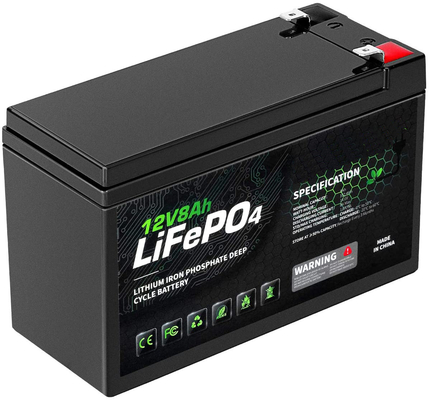 8AH 12 Volt Rechargeable Lithium Ion Battery Deep Cycle NCM BMS