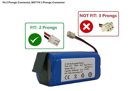 2022 Premium High-end 2600mah Sweeper 14.4V/14.8V Lithium Ion Battery Pack