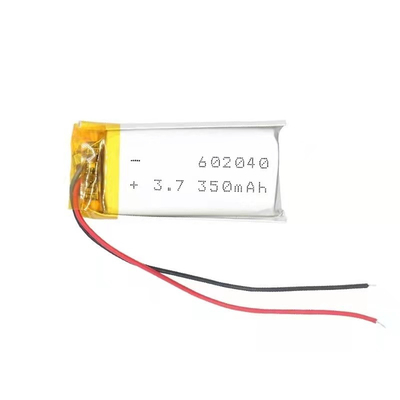 3.7v 500mAh Li Lithium Polymer Battery 0.35A Unrechargable With Wire