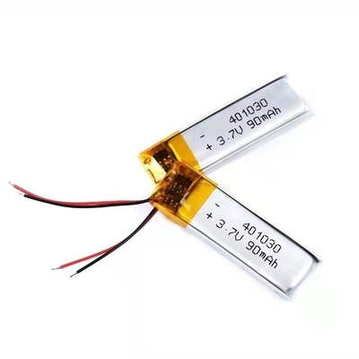 401030 Rechargeable Lithium Polymer Battery 0.09A 90mAh BT Headset Battery