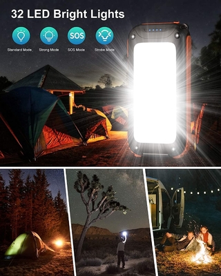 Dynamo Waterproof Portable Solar Charger / Power Bank 26800mAh UN38.3