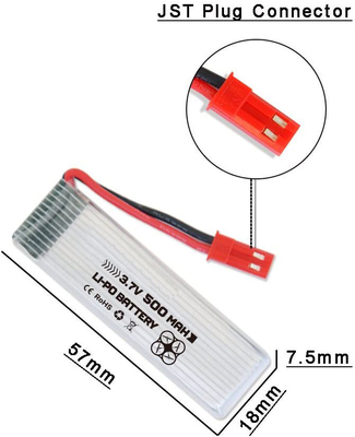 U817A Lithium Polymer Battery 500mah 3.7v Lipo Rechargeable Battery RC