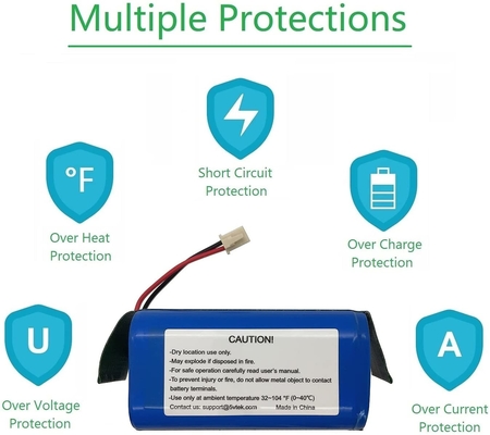 Custom 2600mah 14.8V 14.4V Li Ion Battery Pack Rechargeable OEM